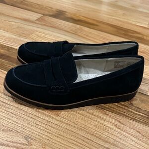 Lands' End Black Suede Loafers - Brand New, Never Worn